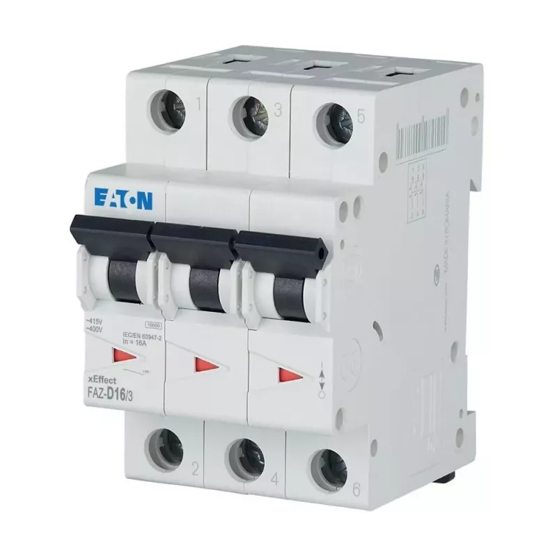 EATON FAZ-D16/3 istič 16A 3-pólový charakteristika D 6kA 278896