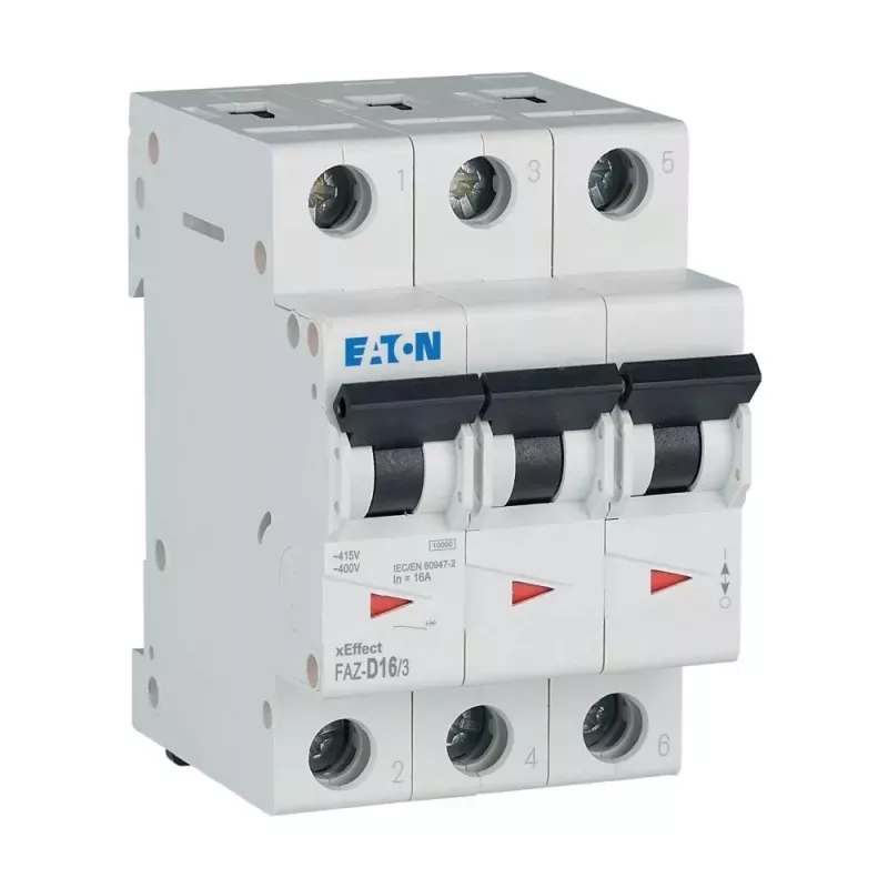 EATON FAZ-D16/3 istič 16A 3-pólový charakteristika D 6kA 278896