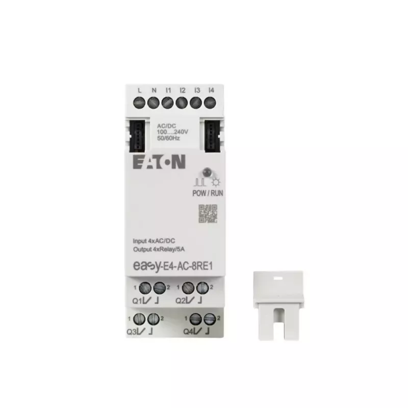 Eaton easyE4 PLC rozširujúci modul vstupov/výstupov, 4 digitálne vstupy, 4 reléové výstupy EASY-E4-AC-8RE1