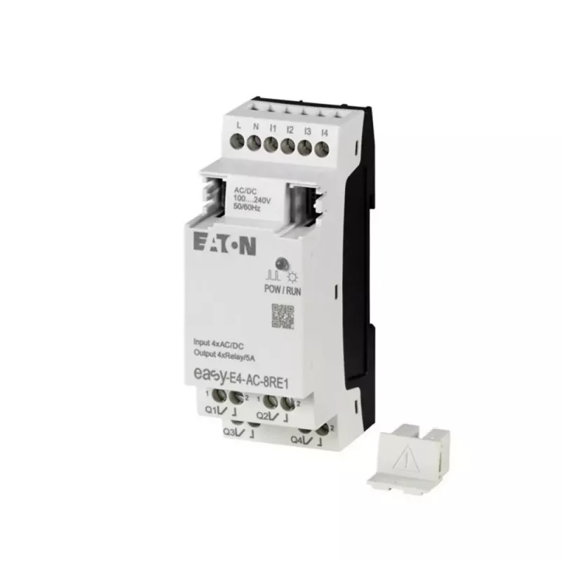 Eaton easyE4 PLC rozširujúci modul vstupov/výstupov, 4 digitálne vstupy, 4 reléové výstupy EASY-E4-AC-8RE1