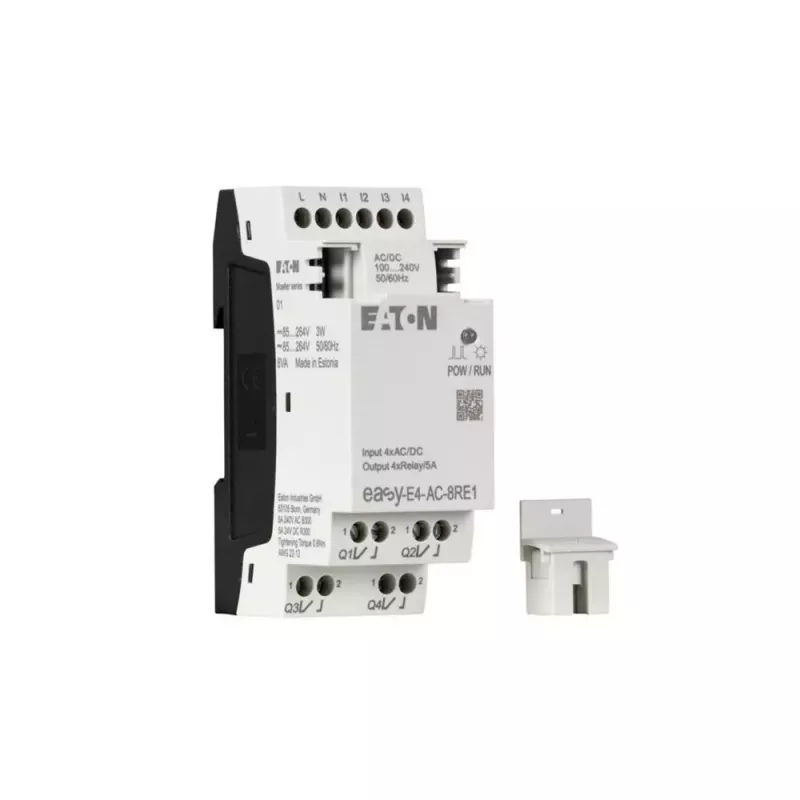 Eaton easyE4 PLC rozširujúci modul vstupov/výstupov, 4 digitálne vstupy, 4 reléové výstupy EASY-E4-AC-8RE1