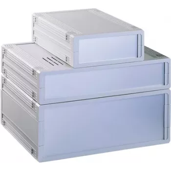 Bopla ULTRAMAS UM62009L stolové puzdro, ABS svetlosivá, 290,9 x 108 x 199 mm, s predným panelom a nožičkami 55620010.H