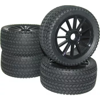 Reely 1:8 Buggy kompletné kolesá Street 10-lúčové čierne 4 ks (RA093SBA1)