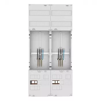 Eaton ZSD-Z27A1332 rozvádzačové pole s rozdeľovacím poľom, 1 miesto pre merač, 1 rozdeľovacie pole, 63 A, 5-pólová zbernica, 7 radov, 12 TE na rad, predinštalované 260411