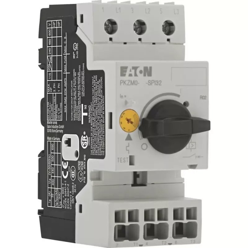 EATON PKZM0-20-SPI32 motorový ochranný spínač, 20 A, 9 kW, 3-pólový 199201