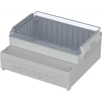 BOPLA RCP 3100 ovládacie puzdro, ABS spodná časť, polykarbonátové veko, svetlosivá, 296 x 261 x 132,5 mm 41310109