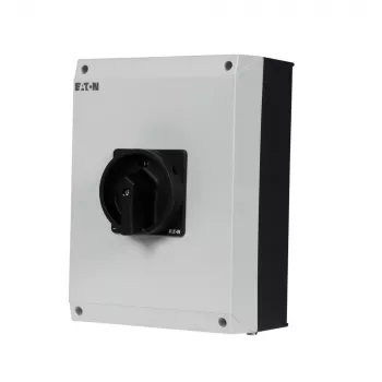 Eaton P3-100/I5/SVB-SW/HI11 3-pólový hlavný vypínač 100 A, montáž na omietku, IP65, červeno-žltá otočná rukoväť, uzamykateľný, 1NO+1NC 207375