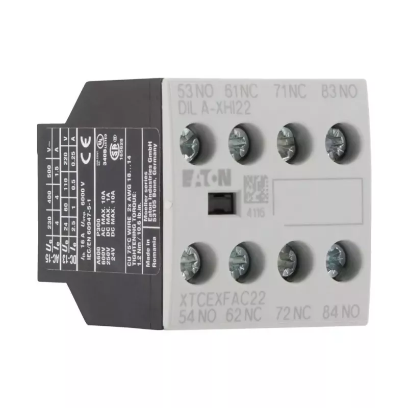 Eaton DILA-XHI22 blok pomocných kontaktov 2NO+2NC predná montáž 276426