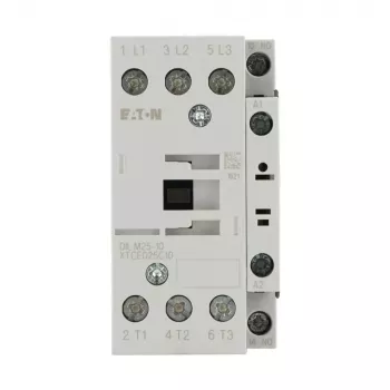 Eaton DILM25-10 24V 50Hz 3-pólový výkonový stykač, 25 A AC-3, 11 kW, 1 NO pomocný kontakt, skrutkové svorky, montáž na DIN lištu, IP00 277119