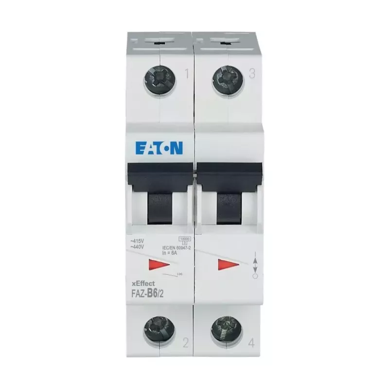 Eaton FAZ-B6/2 Istič (MCB), 2-pólový, 6 A, typ B, 10 kA 278728