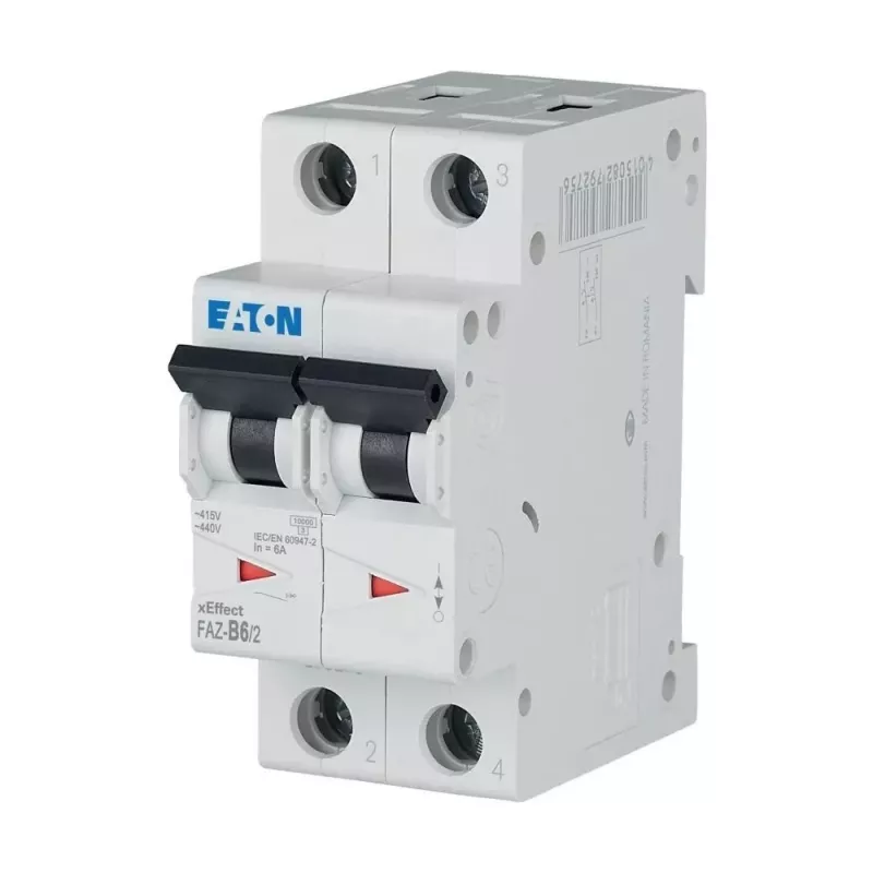 Eaton FAZ-B6/2 Istič (MCB), 2-pólový, 6 A, typ B, 10 kA 278728