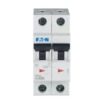 EATON FAZ-K25/2 Istič (MCB), charakteristika K, 25 A, 2-pólový, 10 kA 278800