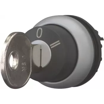 Eaton M22-WRS3 Ovládač otočného prepínača s kľúčom, 3-polohový aretovaný, plast čierny predný krúžok, 22,5 mm 216900