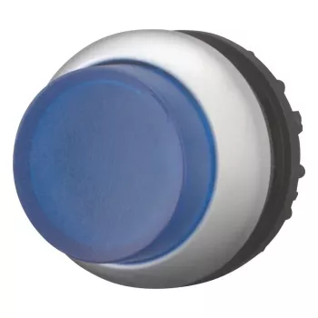 Eaton M22-DLH-B Ovládač tlačidla, plochý, modrý, titánový predný krúžok, 22,5 mm 216973