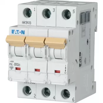Eaton PXL-B13/3 istič (MCB), 3-pólový, 13 A, charakteristika B, 10 kA, DIN lišta 236382