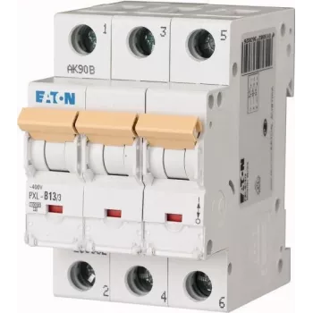 Eaton PXL-B13/3 istič (MCB), 3-pólový, 13 A, charakteristika B, 10 kA, DIN lišta 236382