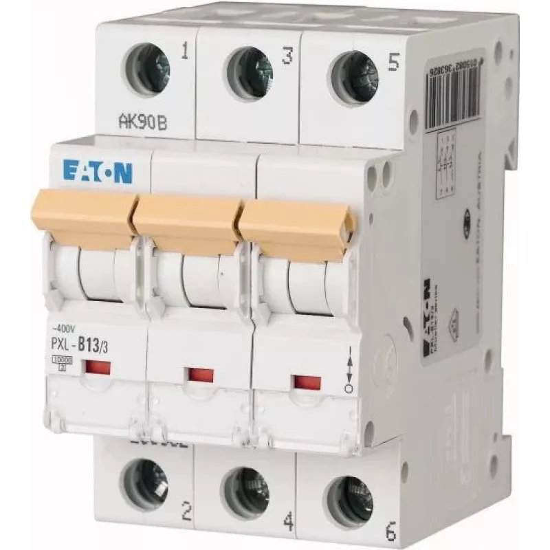 Eaton PXL-B13/3 istič (MCB), 3-pólový, 13 A, charakteristika B, 10 kA, DIN lišta 236382