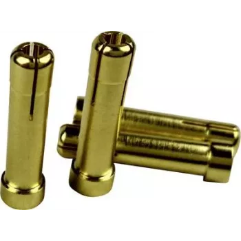 Reely adaptérový konektor 4mm zlatý kontaktný konektor samec na 5mm zlatý kontaktný konektor samica 1605782