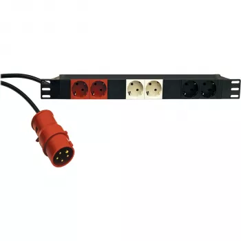 KÖNIG & MEYER 19-Power Box 1U 8-násobný Schuko PDU, 16 A, čierny 28664-000-55