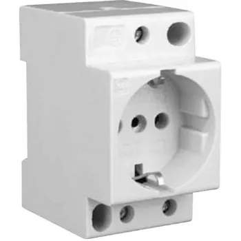 Eaton xPole DIN lištová Schuko zásuvka 16 A 250 V AC bez sklopného krytu, 2,5 TE, svetlosivá 266875
