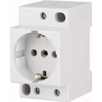 Eaton xPole DIN lištová Schuko zásuvka 16 A 250 V AC bez sklopného krytu, 2,5 TE, svetlosivá 266875
