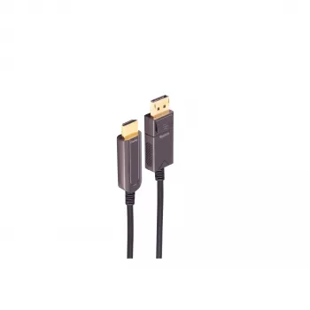 SHIVERPEAKS BS30-20075 aktívny optický DisplayPort-na-HDMI adaptérový kábel, 4K60, 10 m, čierny