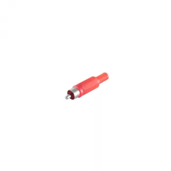 S CONN maximum connectivity RCA konektor samec červený pozlátený na spájkovanie 75 Ohm 51400-R