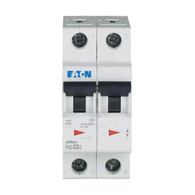 Eaton FAZ-C2/2 miniatúrny istič, typ C, 2 A, 2-pólový 278748