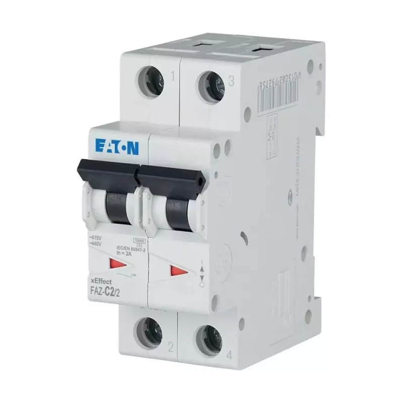 Eaton FAZ-C2/2 miniatúrny istič, typ C, 2 A, 2-pólový 278748