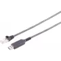 S CONN MAXIMUM CONNECTIVITY USB-A na RJ45 Gigabit Ethernet adaptérový kábel, 2 m, čierna 13-52035