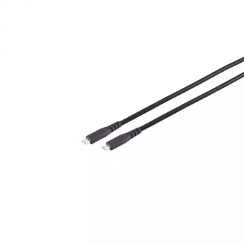 S CONN MAXIMUM CONNECTIVITY USB-C na USB-C kábel 3.2 Gen 2x2, 20 Gbps, 100W PD, 0,25 m, čierna 13-57005