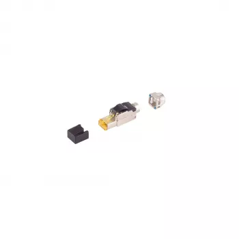 SHIVERPEAKS BS08-51011 Cat. 6A bez nástroja RJ45 STP konektor samec, zinkový tlakový odliatok, pozlátené kontakty