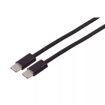 S CONN MAXIMUM CONNECTIVITY USB-C na USB-C pletený nabíjací kábel, 60W, 1,5m, čierny 14-21155