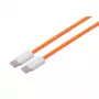 S CONN MAXIMUM CONNECTIVITY USB-C nabíjací kábel, 2.0, 60W, oranžový, textil, 2,5m (14-21257)