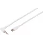 S CONN MAXIMUM CONNECTIVITY USB-C audiokábel, 3,5 mm zahnutý konektor, TRS, biely, 0,9 m 14-06226