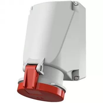 MENNEKES PowerTOP Xtra nástenná zásuvka 63A 5p 6h 400V IP44 červená 21253A