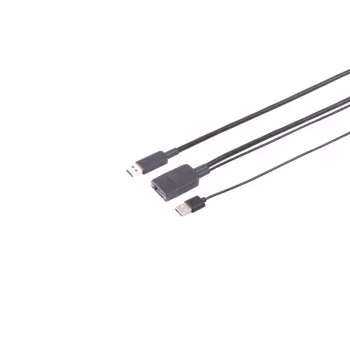 S CONN MAXIMUM CONNECTIVITY USB-A optický predlžovací kábel USB 3.2 Gen 2, A samec na A samica, 10 Gbps, 10,0 m, čierny (30-37075)