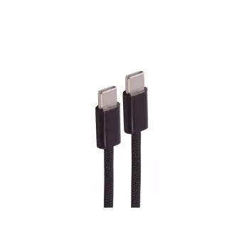 SHIVERPEAKS USB-C na USB-C nabíjací kábel, USB 2.0, 60W, 0,5m, pletený textil, čierny (BS14-21015)