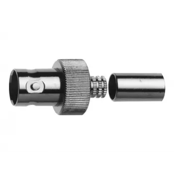 Telegärtner BNC konektor samica krimpovací konektor pre RG-62 koaxiálny kábel, 93 Ohm, poniklovaná mosadz J01003A1262
