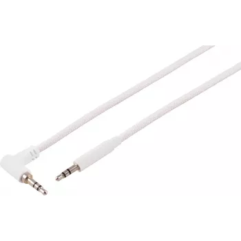 S CONN MAXIMUM CONNECTIVITY 3,5mm uhlový na rovný TRS audio kábel, biela, 2m 14-07036