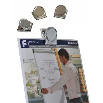 FRANKEN HMC35 magnetický klip, 40 x 35 mm, prídržná sila 500 g, strieborná