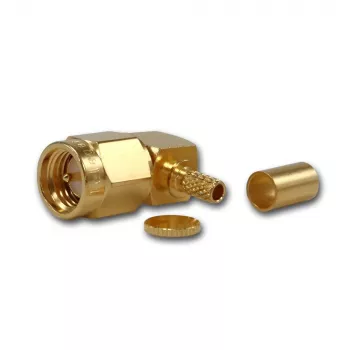 Telegärtner SMA zahnutý konektor samec krimpovaný pre RG-316, zlatý, balenie 5 ks (J01150A0071)