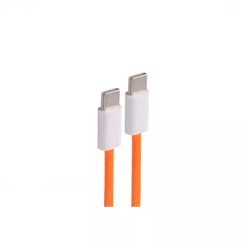 shiverpeaks USB-C nabíjací kábel 2.0, 60W, oranžový, textil, 0,5 m (BS14-21017)