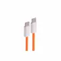 shiverpeaks USB-C nabíjací kábel 2.0, 60W, oranžový, textil, 0,5 m (BS14-21017)