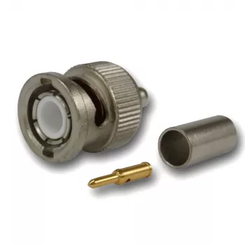 Telegärtner BNC krimpovací konektor samec 50 Ohm pre RG-58 C/U, nikel/zlato, 4 GHz J01000L1255Z