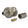 Telegärtner BNC krimpovací konektor samec 50 Ohm pre RG-58 C/U, nikel/zlato, 4 GHz J01000L1255Z