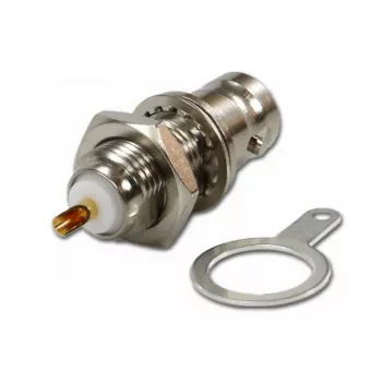 Telegärtner BNC vstavaná zásuvka, izolovaná 50 Ohm, biele izolačné podložky, Z03 (J01001B1222)