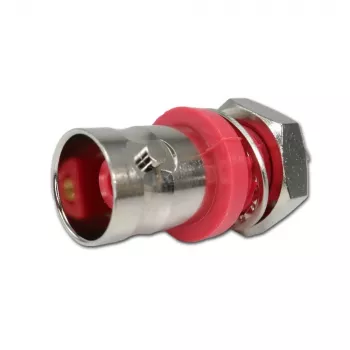 Telegärtner BNC vstavaná zásuvka, izolovaná 50 Ohm, červená izolačná príruba, Z01 - 1 kus (J01001C0043)