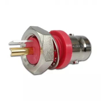 Telegärtner BNC vstavaná zásuvka, izolovaná 50 Ohm, červená izolačná príruba, Z01 - 1 kus (J01001C0043)