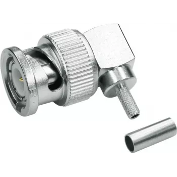 Telegärtner BNC uhlový krimpovací konektor samec 75 Ohm pre RG-59 B/U, spájkovanie/krimpovanie, konektor samec, 1 kus J01002A1356